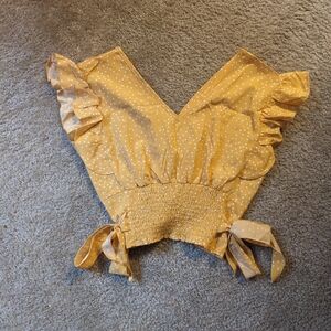 Yellow Polka Dot Women's Top